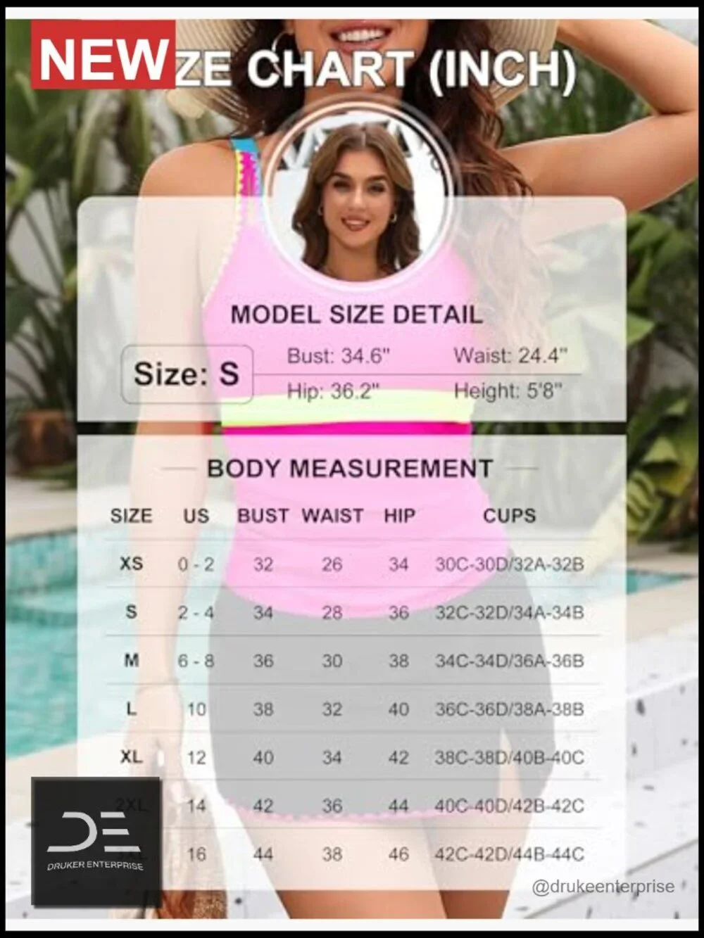 Women's Tankini Swimsuits Tummy Control Two Piece Bathing Suit Modest Swim
